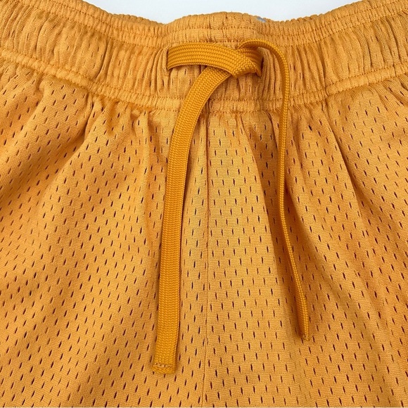 Inaka Power Shorts Patch Logo Athletic Lined Drawstring Mango Yellow Size Medium - Picture 4 of 11